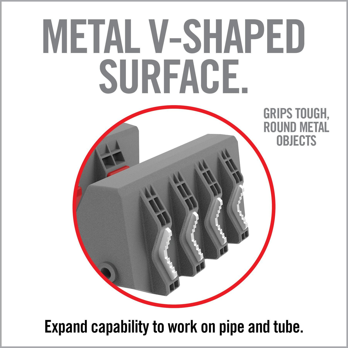 Real Avid - Smart Fit Vice Jaws for Pipe/Barrel - Gray
