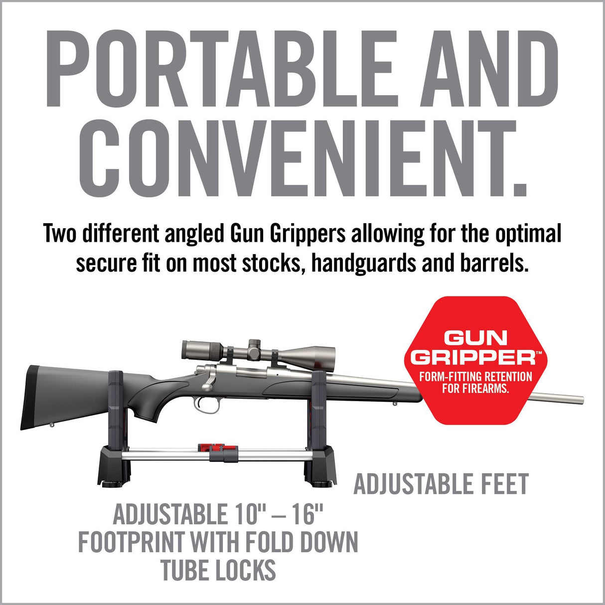 Real Avid - Speed Stand Fold and Go Long Gun Stand - Gray