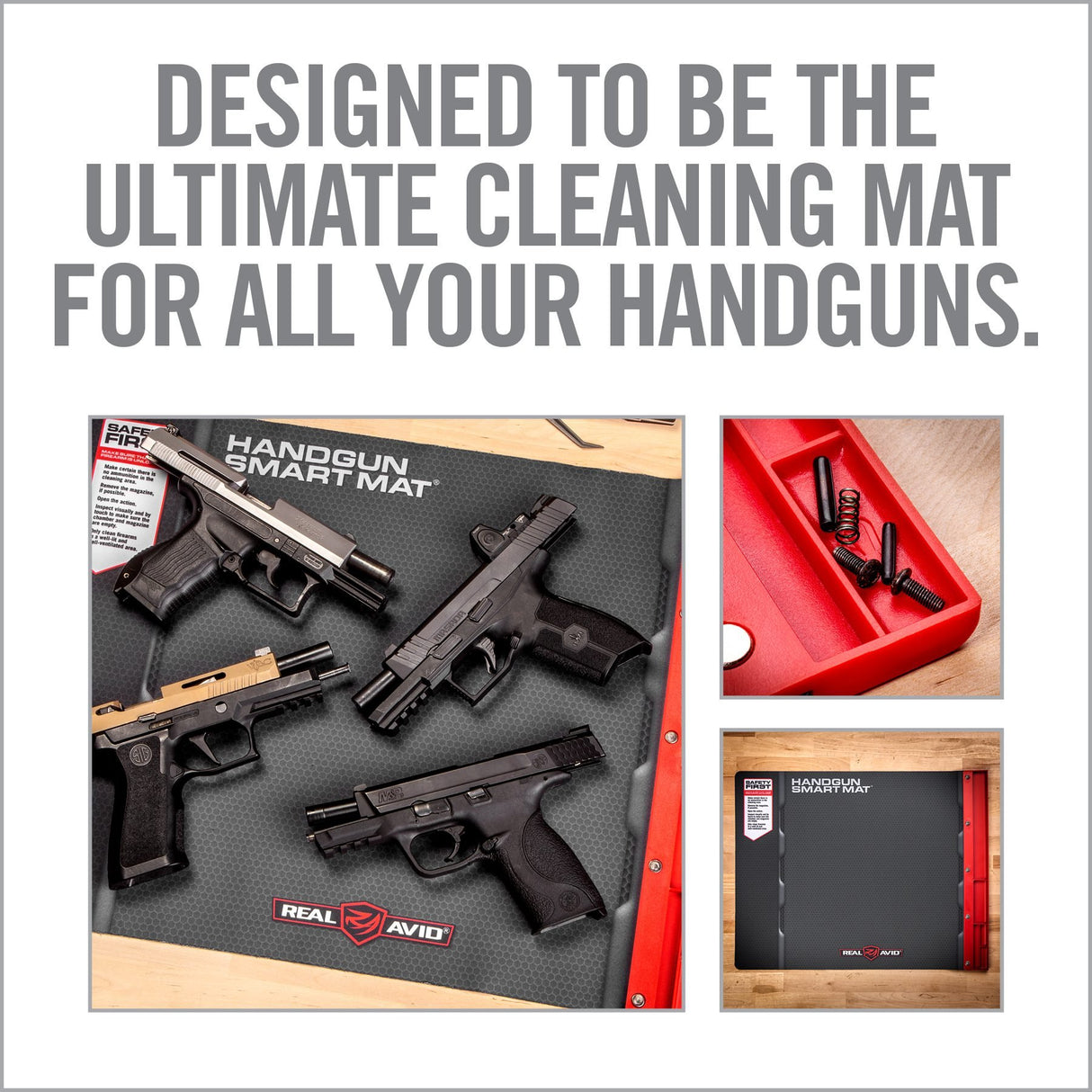 Real Avid - Handgun Smart Mat with Parts Keeper Tray