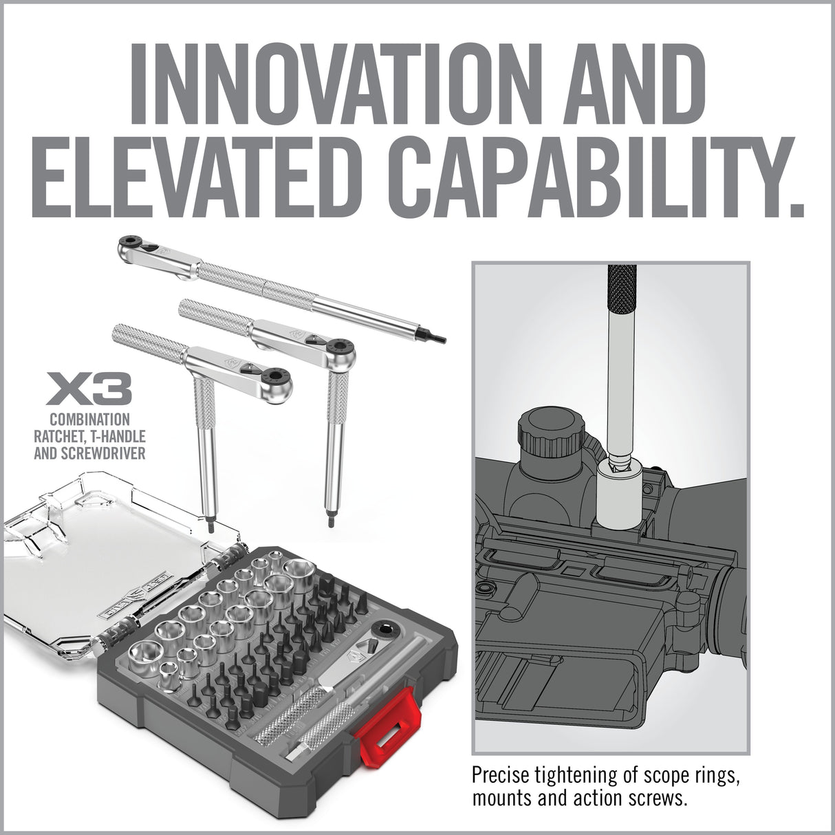Real Avid - X3 52-Piece Socket & Gunsmithing Bit Set