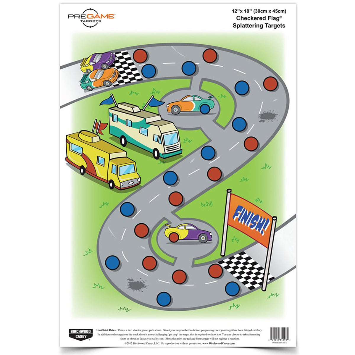 Birchwood Casey - Pregame Check Flag Target 12x18 (8 Pack)