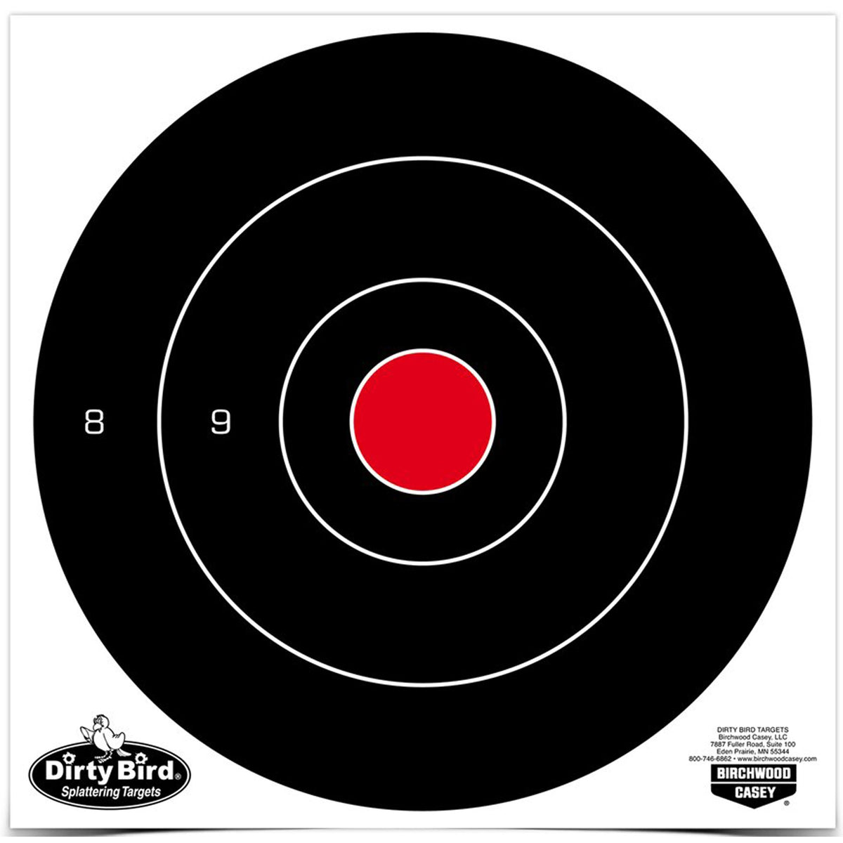 Birchwood Casey - Dirty Bird Bullseye Target 8" - 25 Pack