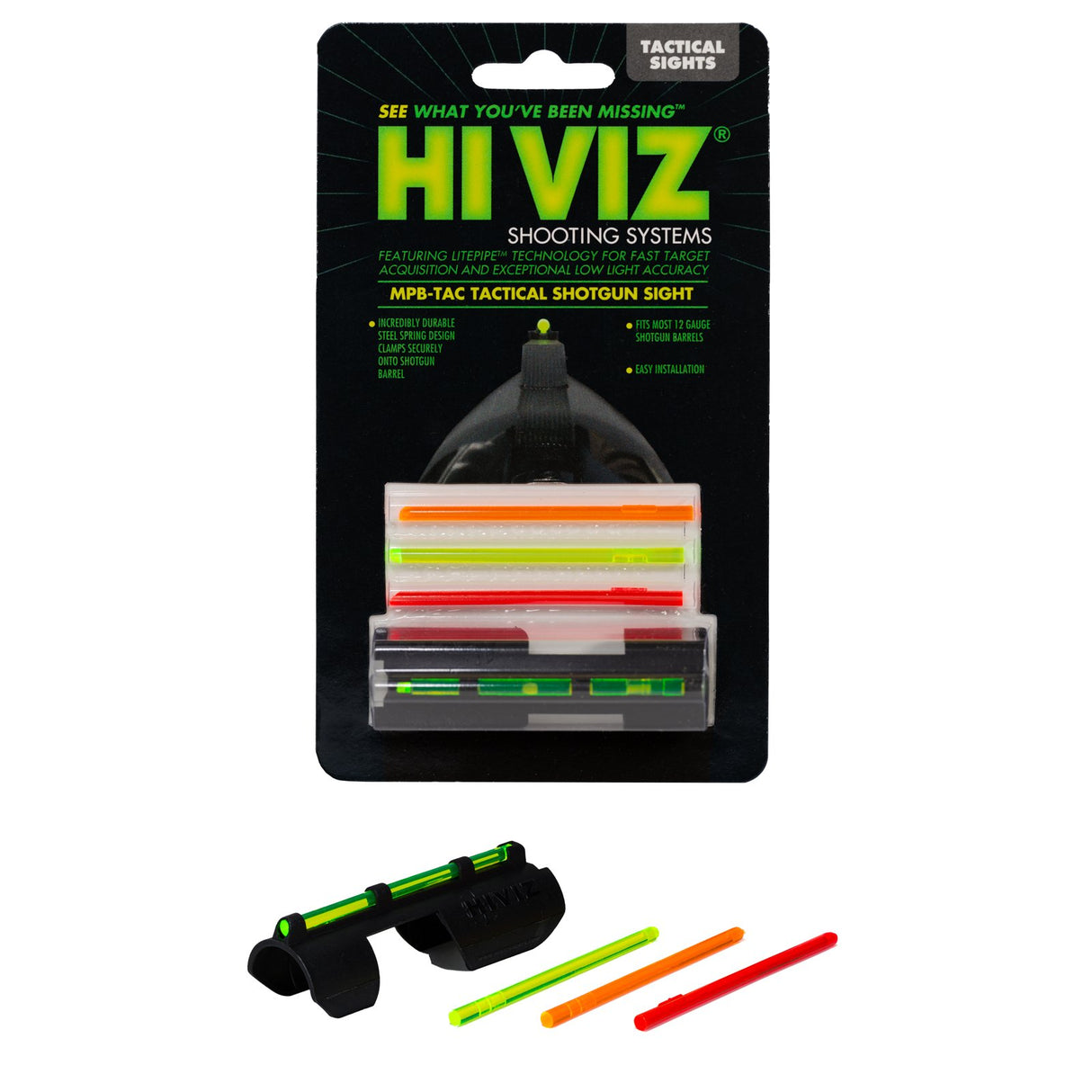 Hi-Viz - MPB-TAC Tactical Sight for 12 Gauge Shotguns - Green