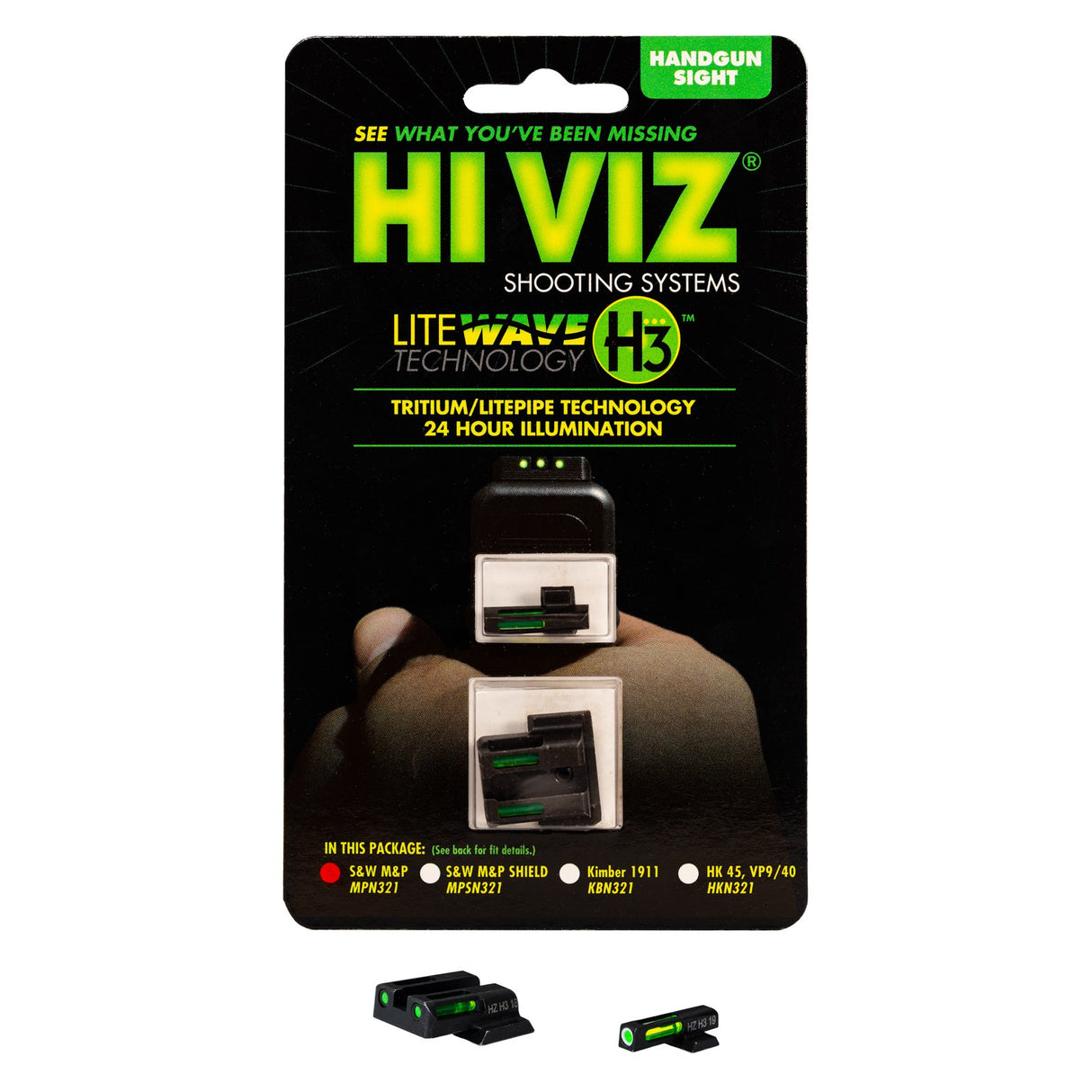 Hi-Viz - LiteWave H3 Night Sights for S&W M&P