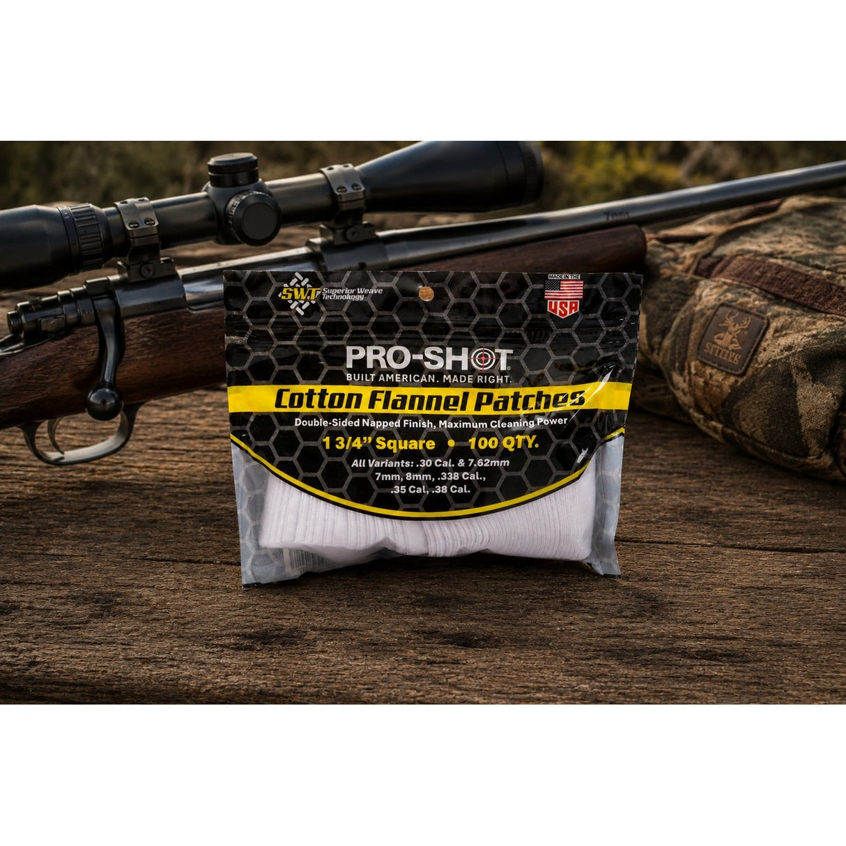 Pro-Shot Products - Patch for .270-.38 Caliber, 100 Pack