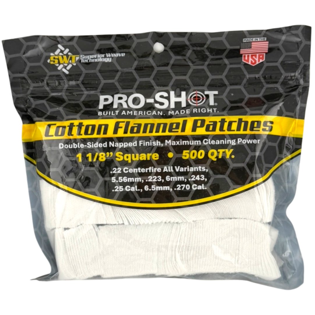 Pro-Shot Products - .22-.270 Caliber Cleaning Patches, 500 Count