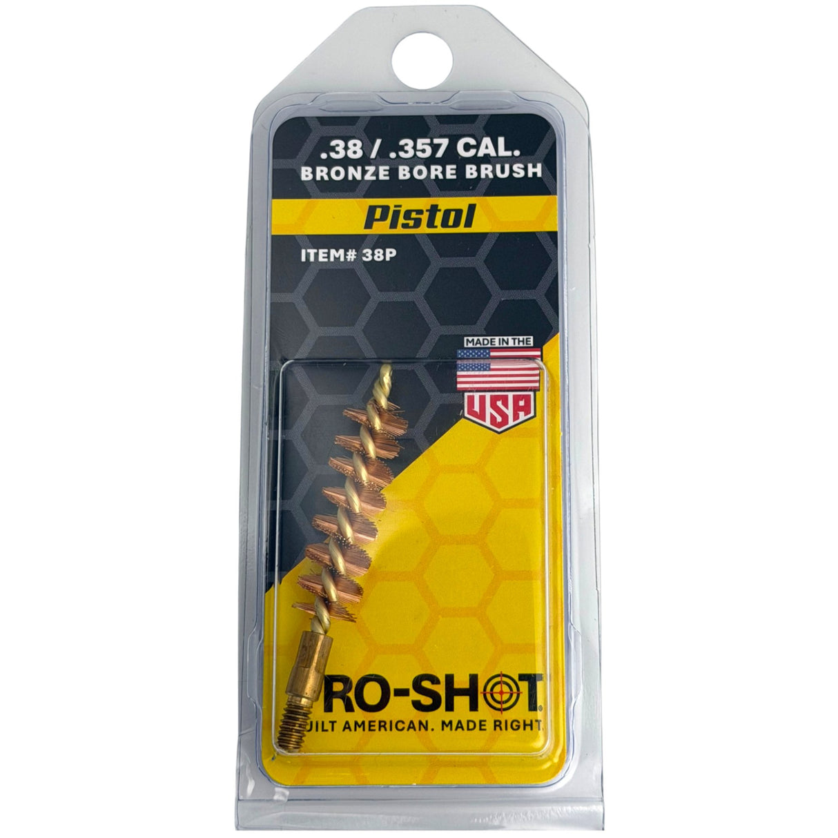 Pro-Shot - Bronze Pistol Brush for .38/.357 Caliber