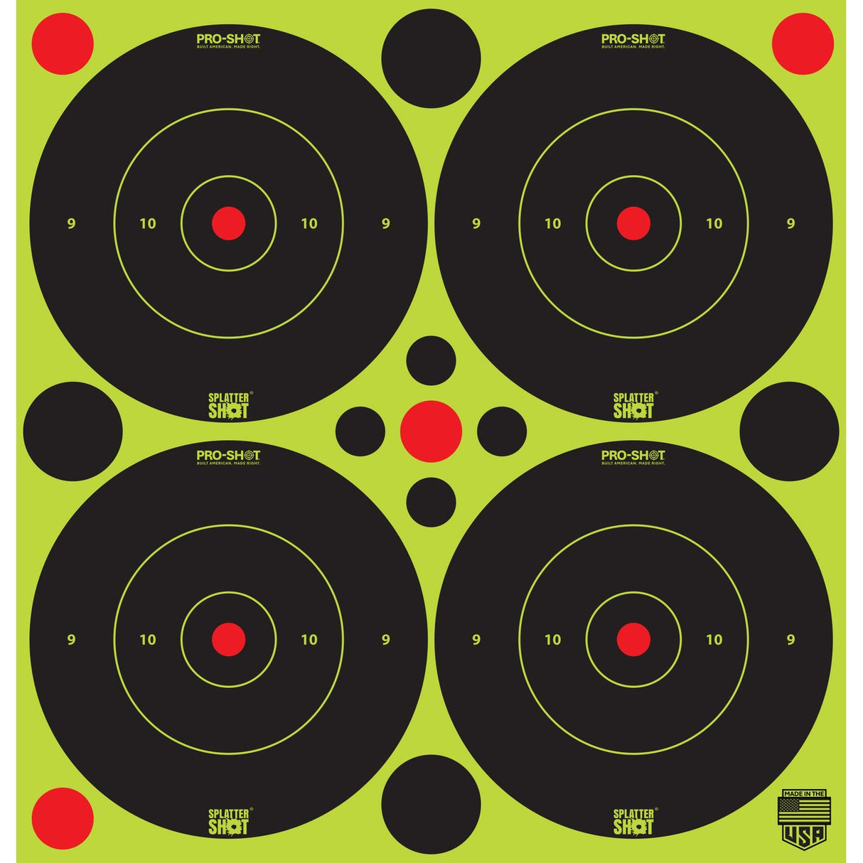 Pro-Shot Products - 3" Green Bullseye Adhesive Targets, 48 Pack