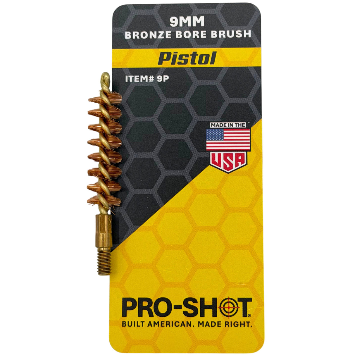 Pro-Shot Products - Bronze Pistol Brush for 9MM