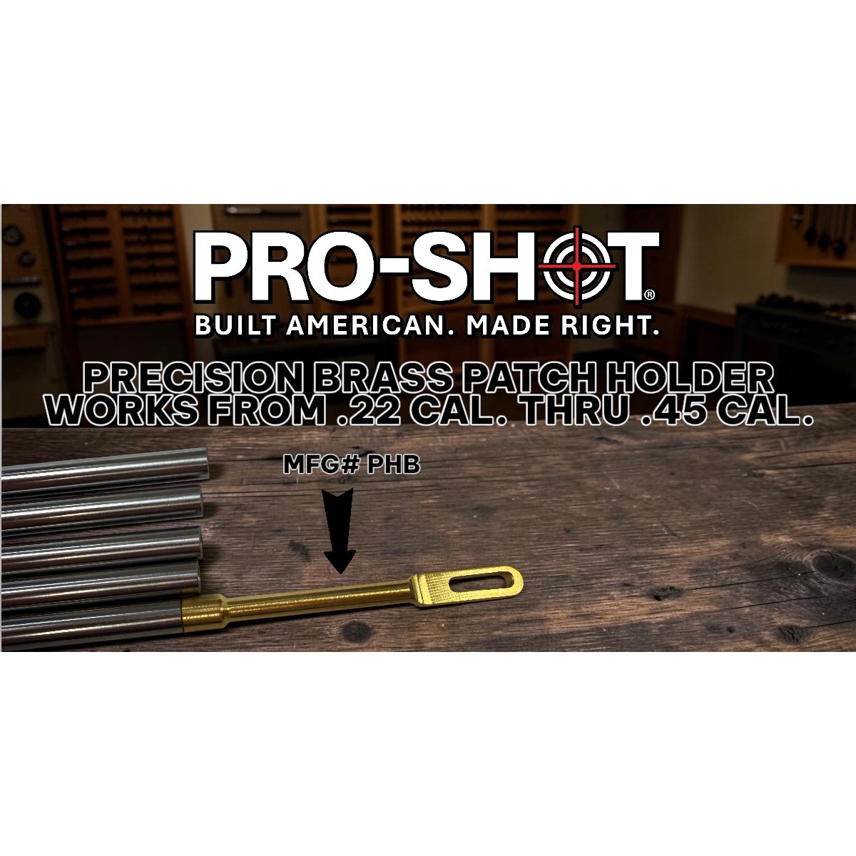 Pro-Shot Products - Brass Patch Holder for 22-45 Caliber