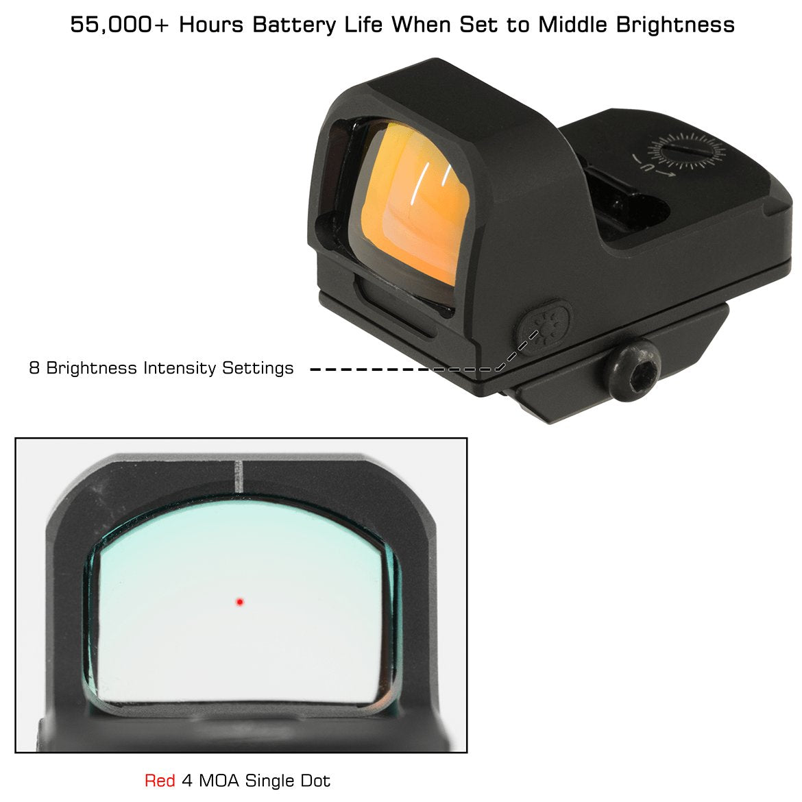 Leapers UTG - OP3 Micro Red Dot Sight 4 MOA - Black