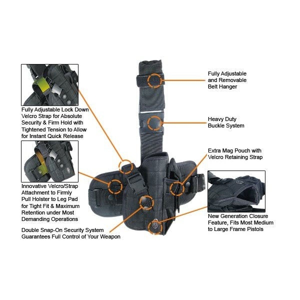 Leapers UTG - Special Ops Universal Leg Holster, Right Hand