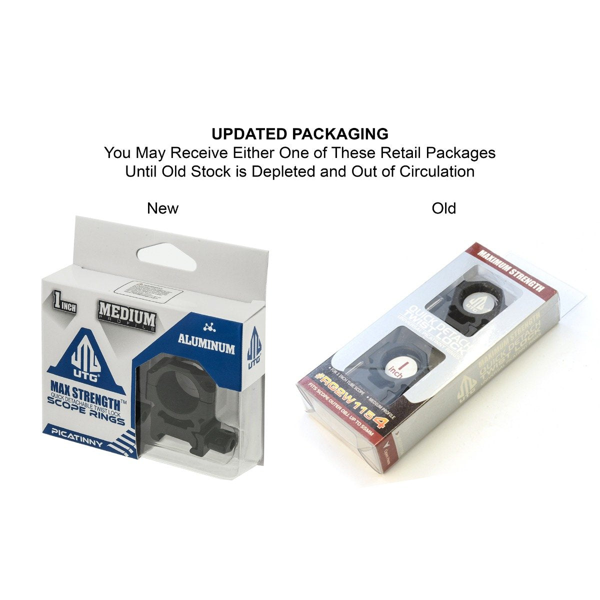 Leapers UTG - PRO Max 1" Medium Picatinny Rings - Black