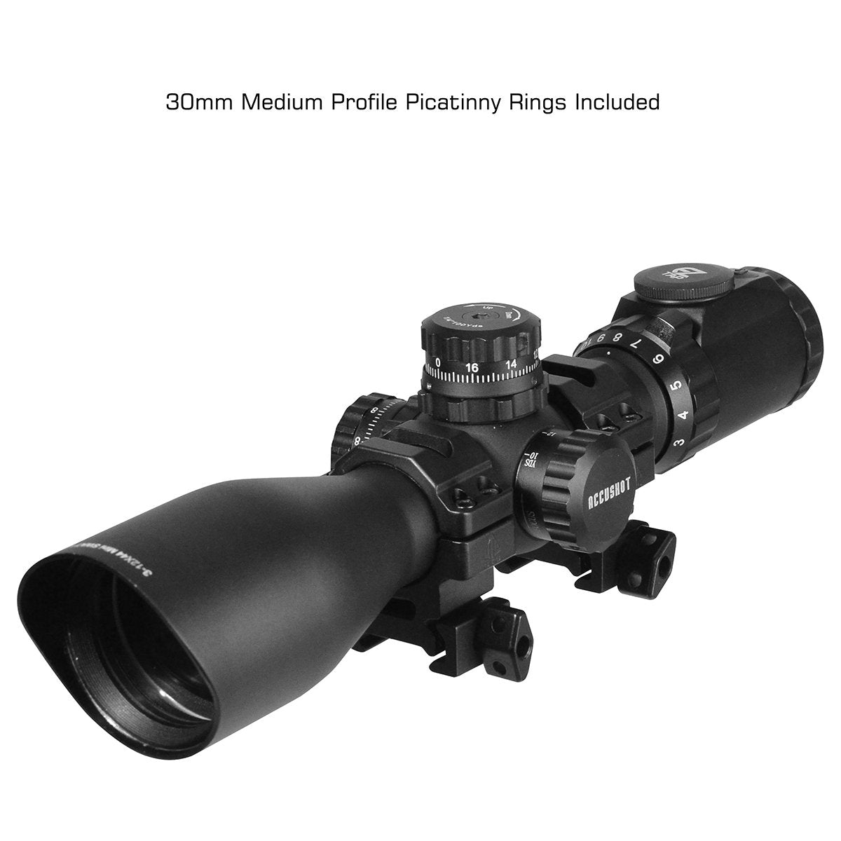 Leapers UTG - 3-12X44 SWAT Compact Rifle Scope with Rings