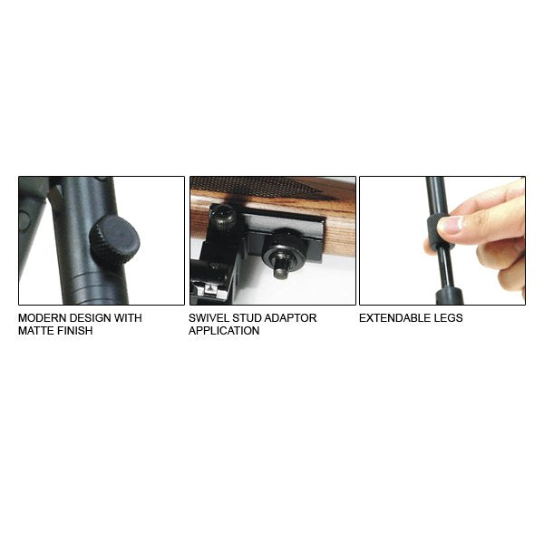 Leapers UTG - Universal Shooter's Bipod, Tactical/Sniper, Black