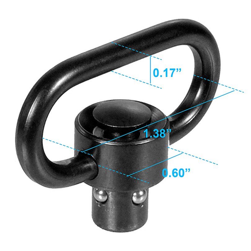 Leapers UTG - Button QD Sling Swivel 1.38" Black