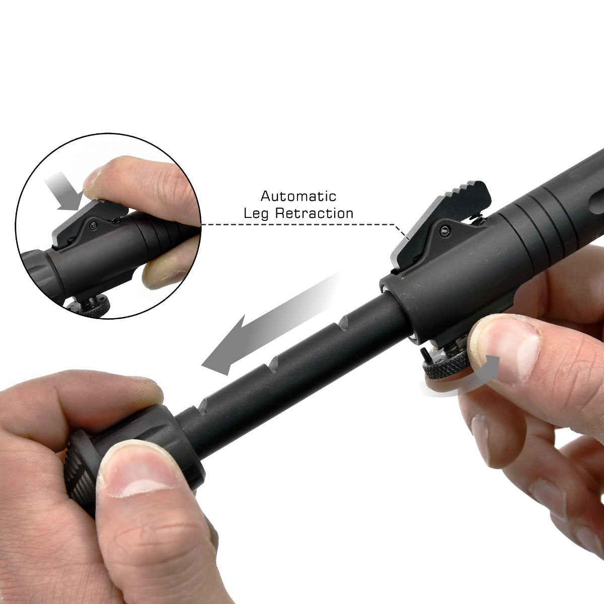 Leapers UTG - Over Bore 7-11" Picatinny Bipod - Black