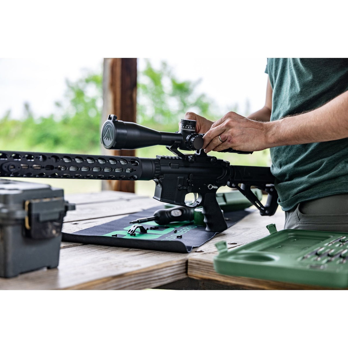 Weaver - 1" High Matte Integral Rail Mount