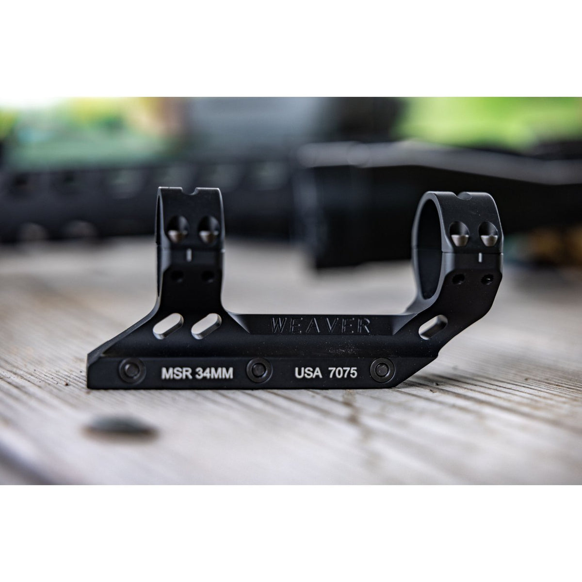 Weaver - 34mm Fixed MSR Mount for Picatinny - Matte Black