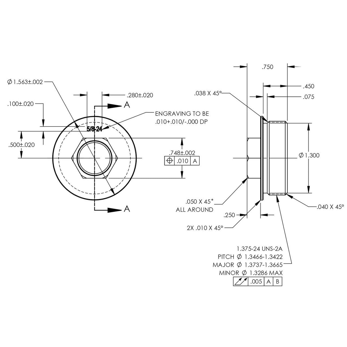Yankee Hill Machine Co - HUB Direct Thread Mount 1/2x28