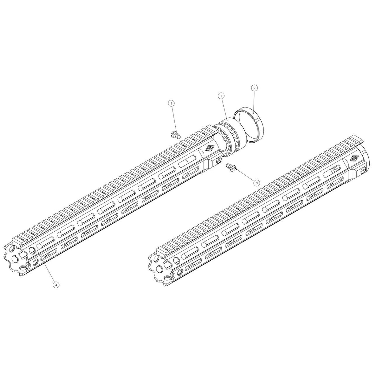 Yankee Hill Machine - 15" MR7 M-LOK Handguard for AR-15 - Black