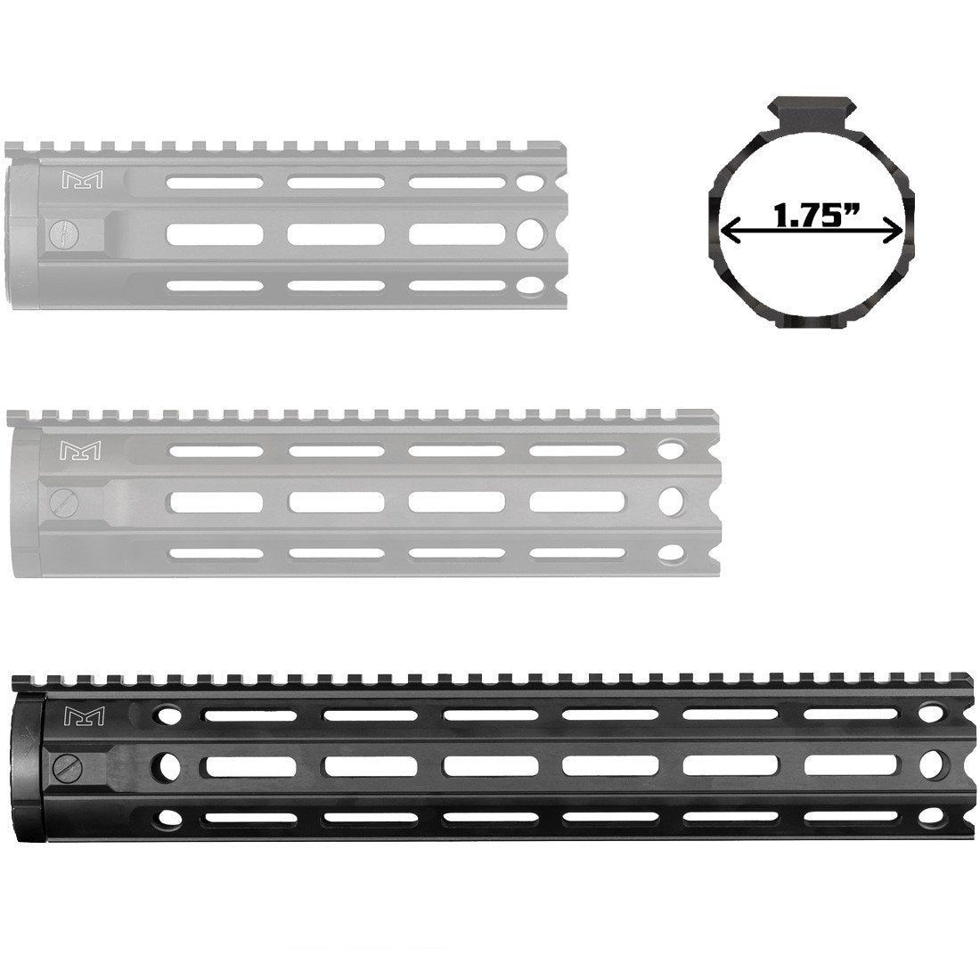 Yankee Hill Machine - MR7 M-LOK Handguard for AR-15, 12.25"