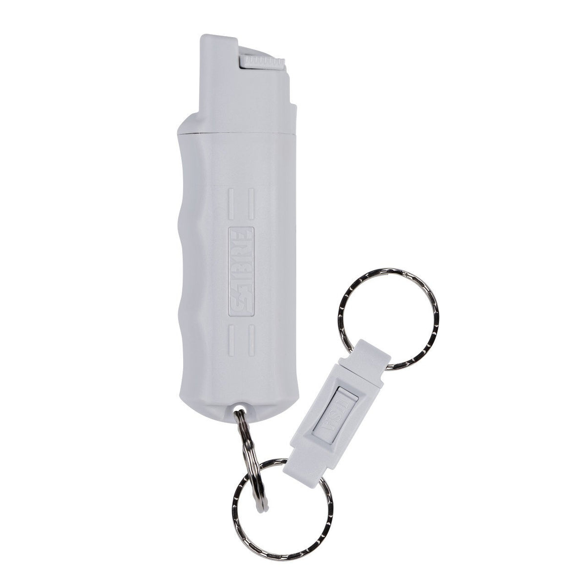 Sabre - Pepper Spray with Quick Release Keychain - Light Gray
