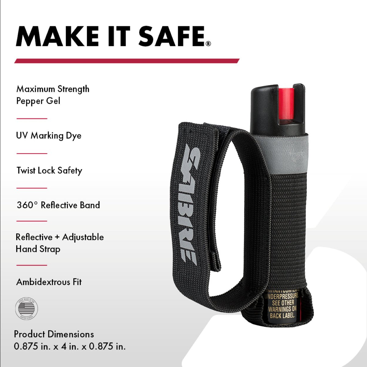 Sabre - Runner Pepper Gel with Reflective Hand Strap - Pink