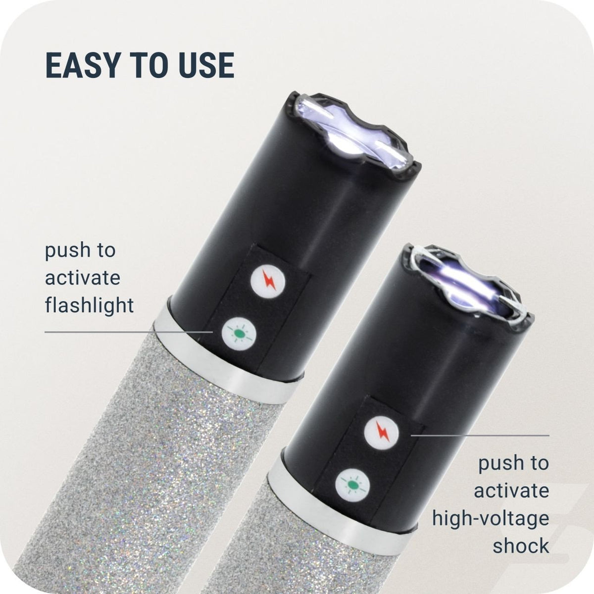 Sabre - 2-in-1 Fashionable Stun Gun with LED Flashlight - Blue — view 4