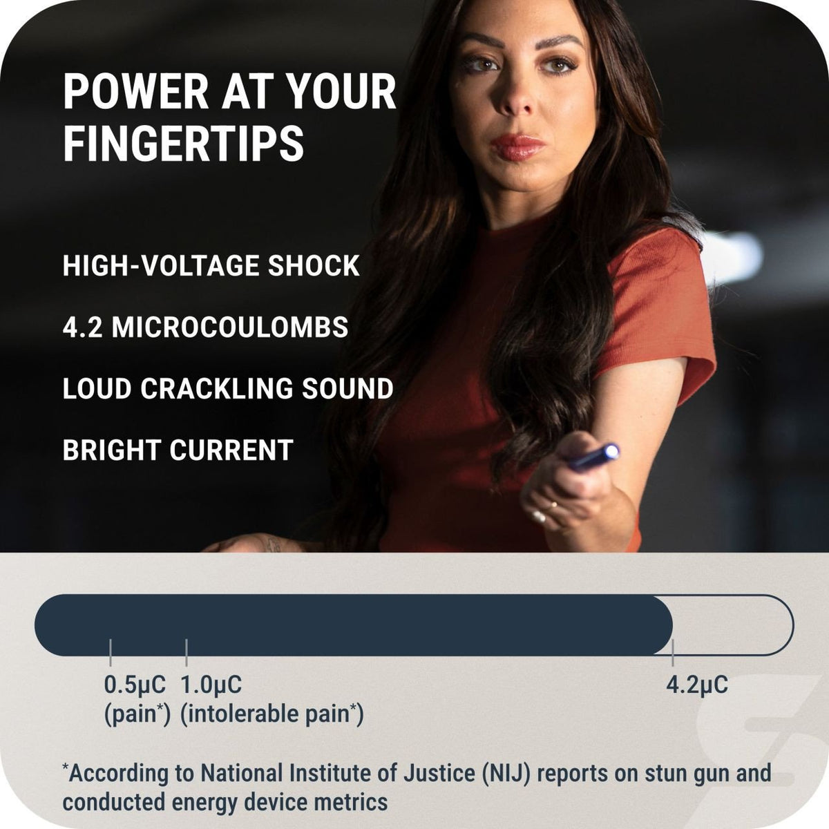 Sabre - Pen Stun Gun with Attachment Clip - Silver — view 5