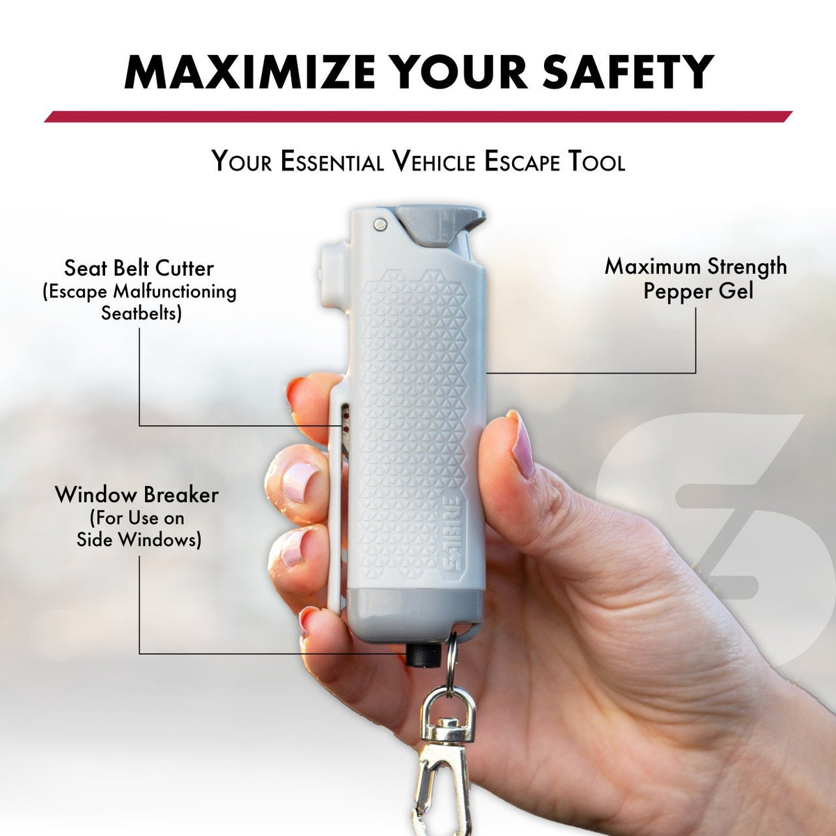 Sabre - Safe Escape 3-in-1 Pepper Gel with Cutter & Breaker
