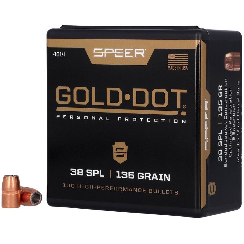 Speer Ammunition - Gold Dot Short Barrel Bullet, .357, 135 Grain