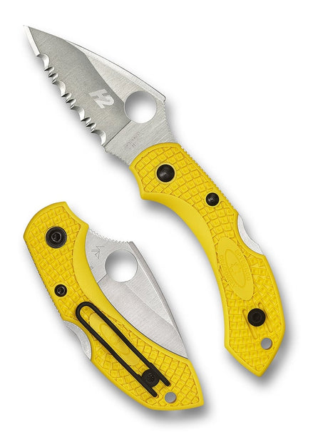Spyderco – Dragonfly 2 Salt Folding Knife with H-2 Blade, Yellow FRN