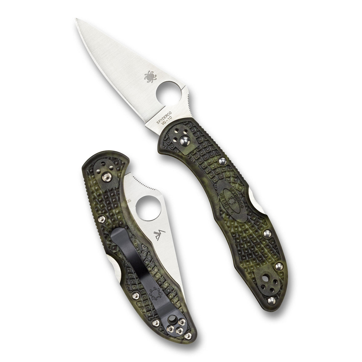 Spyderco - Delica 4 Lightweight Flat Ground Knife - Blue