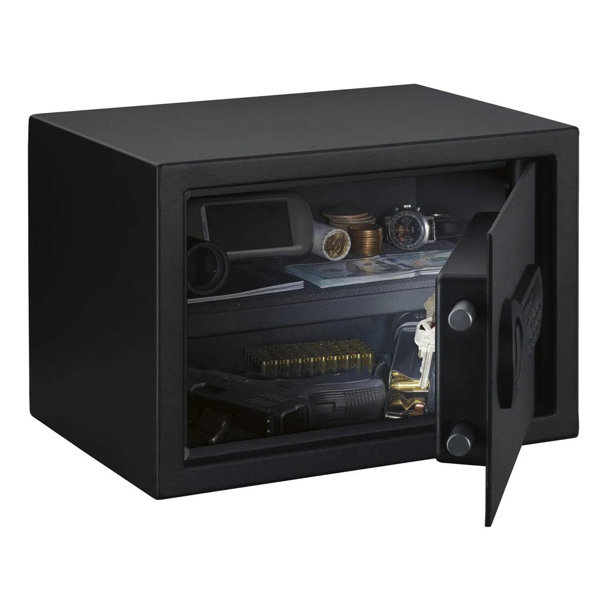 Stack-On - Personal Safe with Electronic Lock - Black — view 2