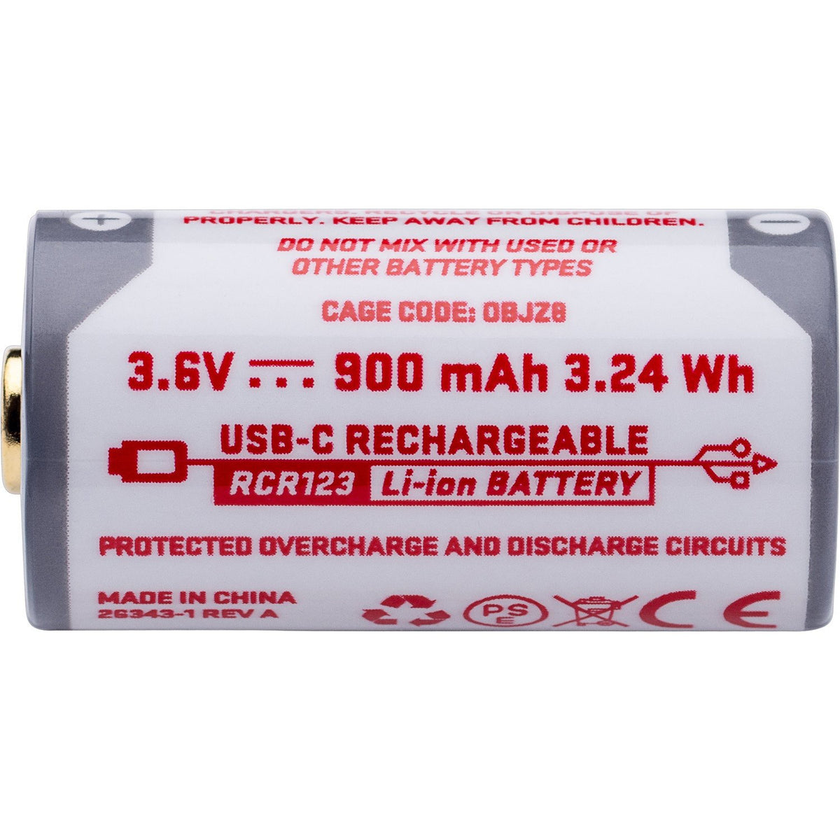 Surefire - SFRCR123 Rechargeable RCR123 Battery — view 3
