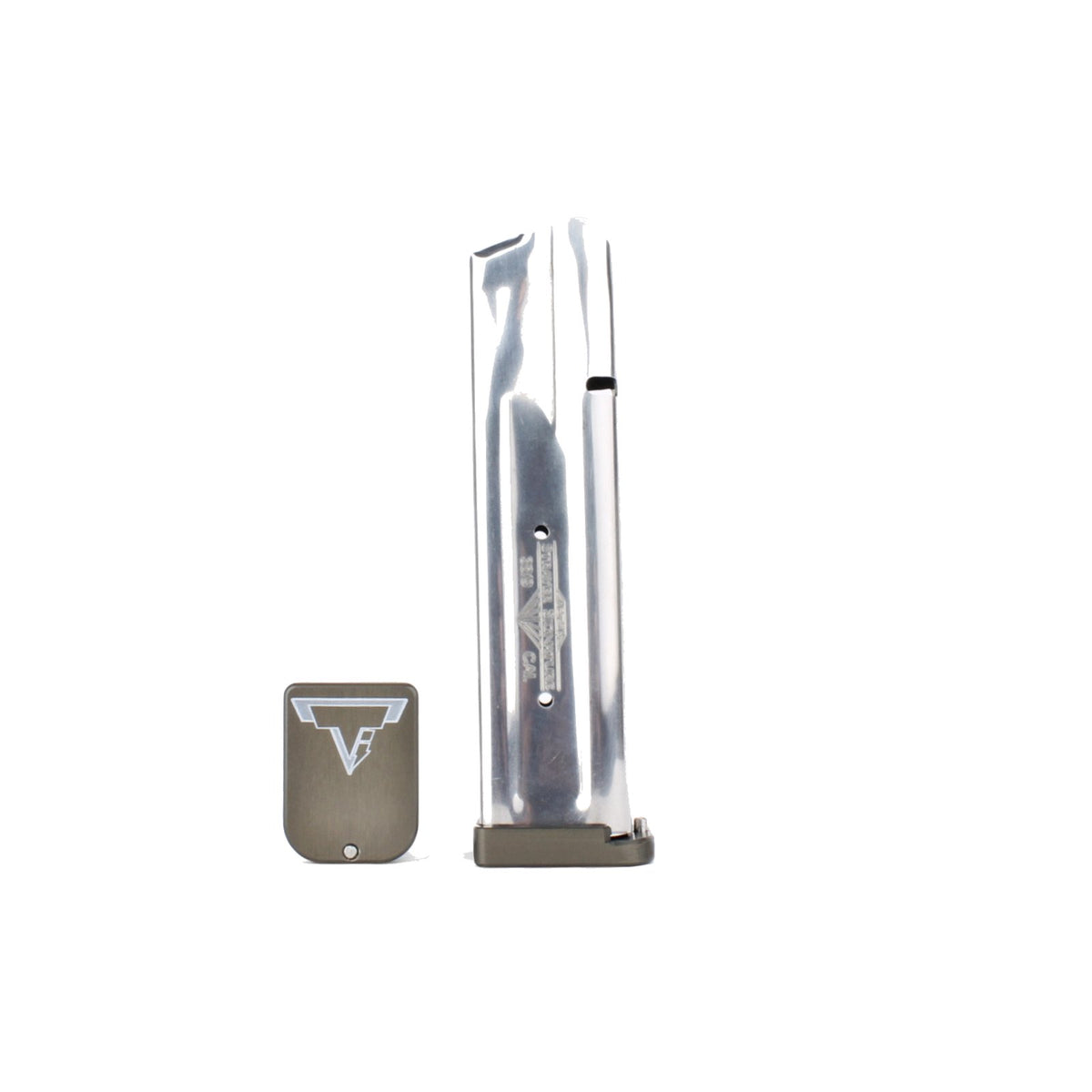 Taran Tactical - Base Pad for STI/SV Magazines 4mm Titanium Gray