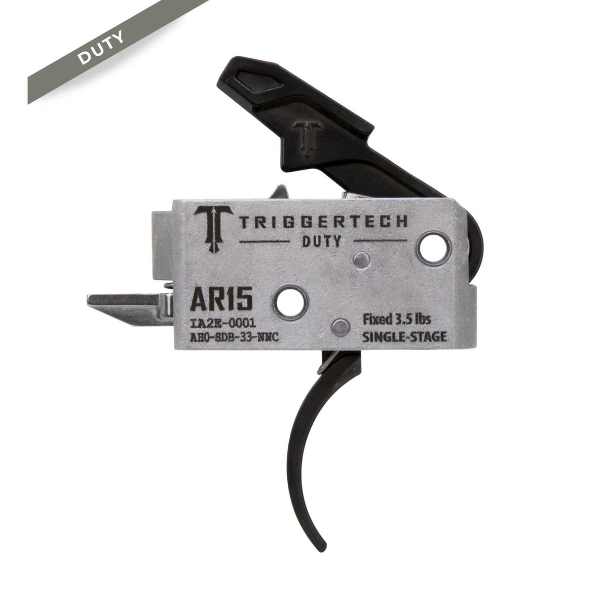 TriggerTech - AR-15 Duty Trigger, Single-Stage, 3.5 lbs, Curved