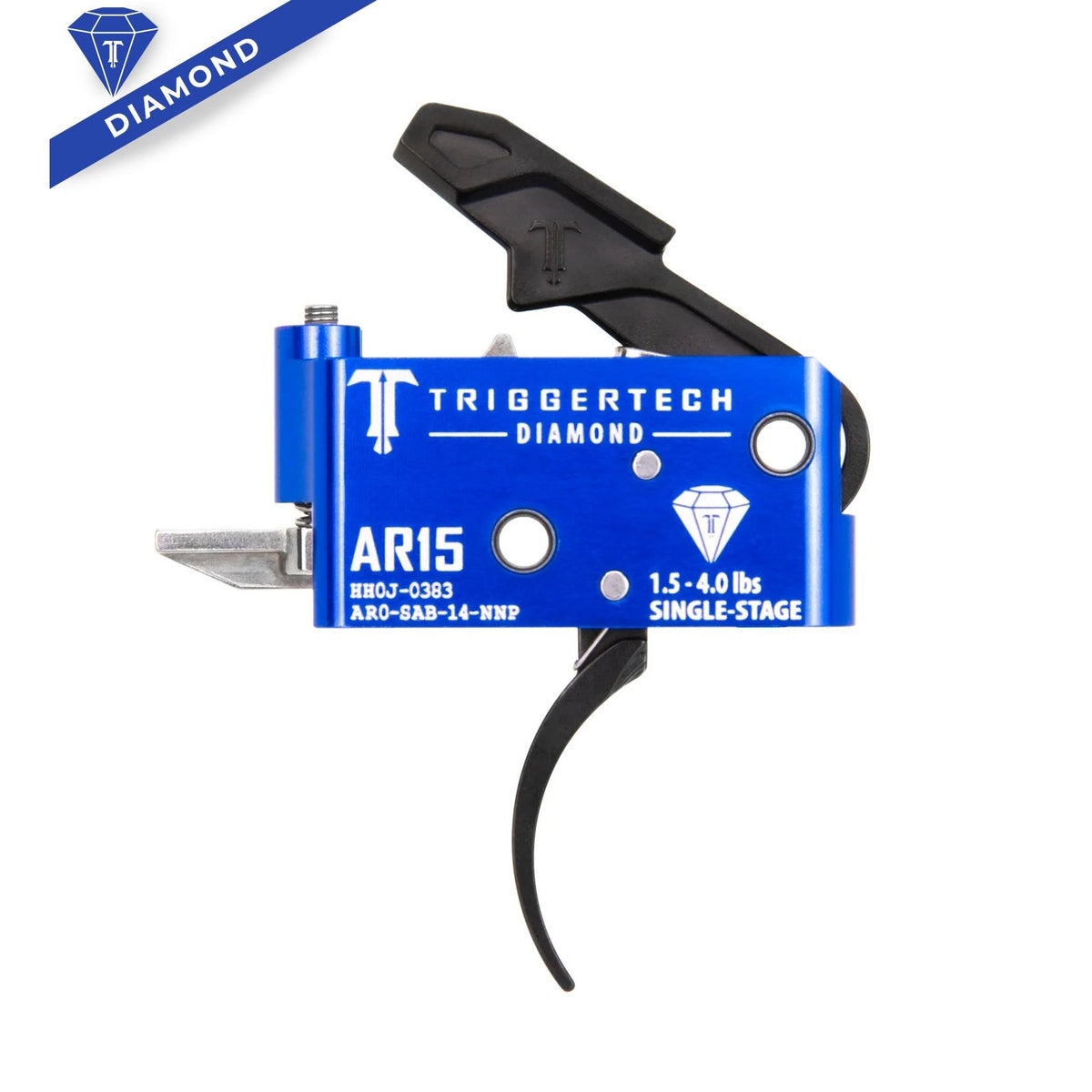 TriggerTech - AR-15 Diamond Single-Stage Trigger - PVD Black Flat