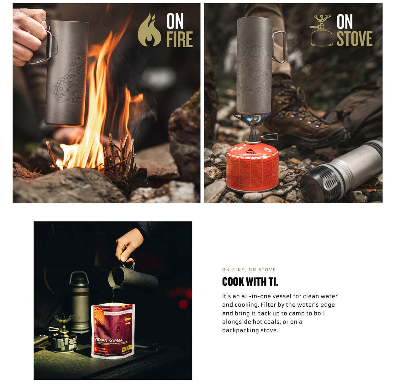 Ultrapress titanium water filter for outdoor survival and emergency preparedness, showcasing compact design and durability.