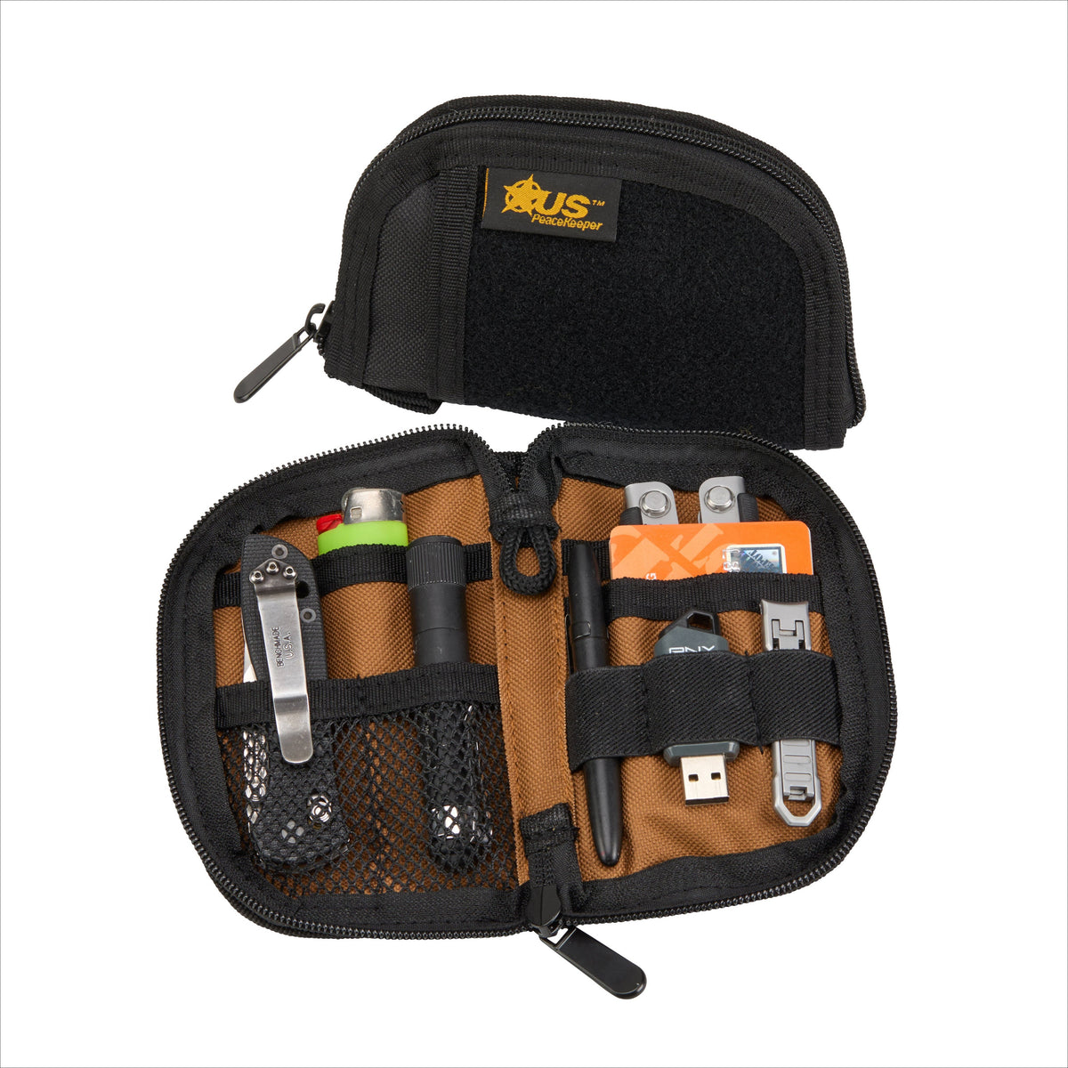 US PeaceKeeper - EDC Pocket Organizer Black/OD Green