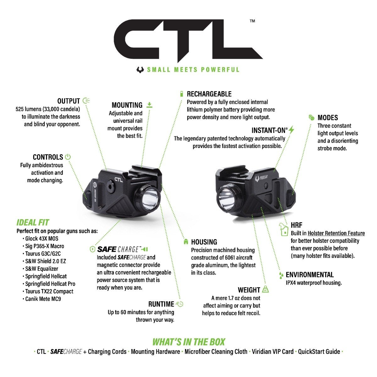 Viridian - CTL Custom Tactical Light for Kimber Micro CDS9 — view 8