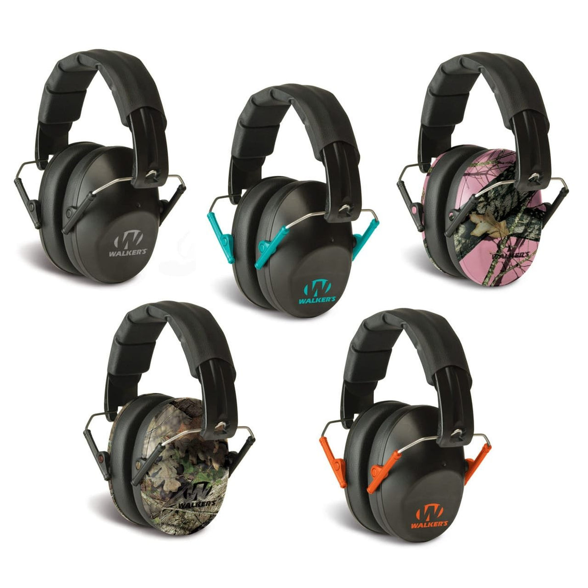 Walkers - Low Profile Folding Ear Muffs - Mossy Oak — view 3