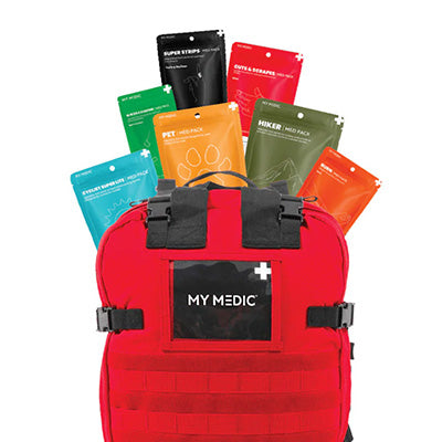 Compact first aid and medical packs for trauma, camping, and tactical emergencies