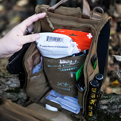 Individual first aid supplies and refill components for custom emergency kits