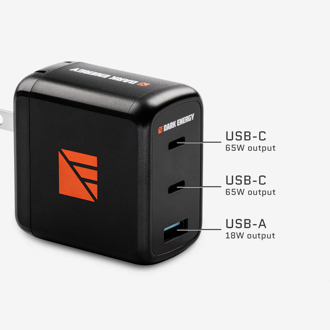 Dark Energy - 65W 3-Port USB-C Wall Charger