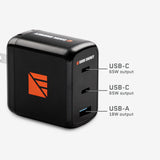 Dark Energy - 65W 3-Port USB-C Wall Charger