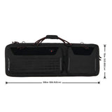 Allen Company - Tac-Six 38" Lockable 2-Firearm Unit Tactical Gun Case, Laser Cut Molle Front, Black