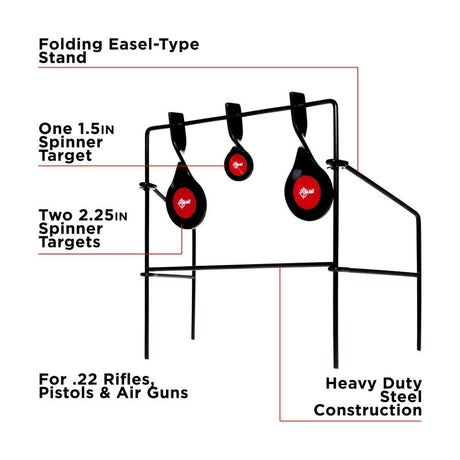 Allen EZ Aim – Triple Spinner Target System, .22 Rimfire Steel