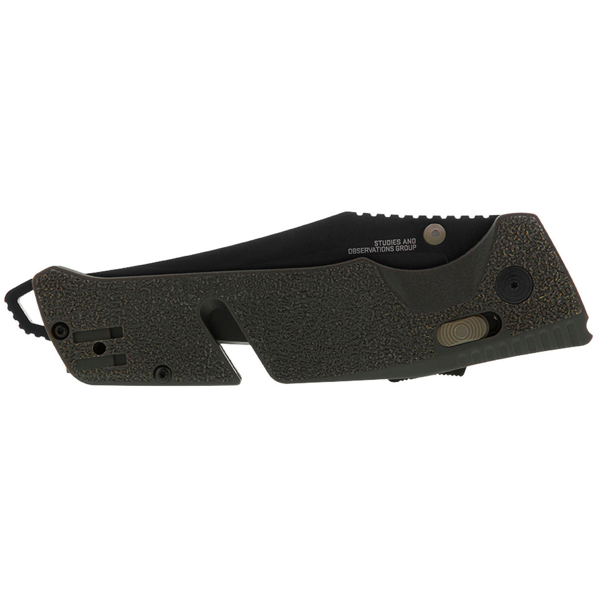 SOG - Trident AT, Folding Knife, 3.7" Straight Clip Point, Olive Drab Green